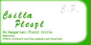 csilla pleszl business card